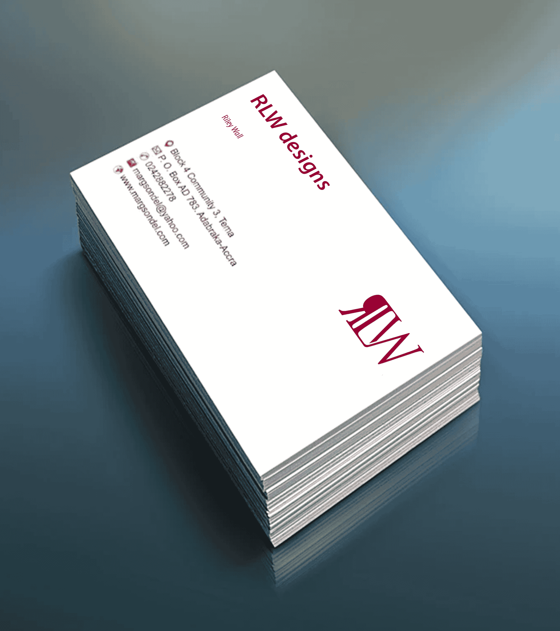 Business Card Mockup – Red